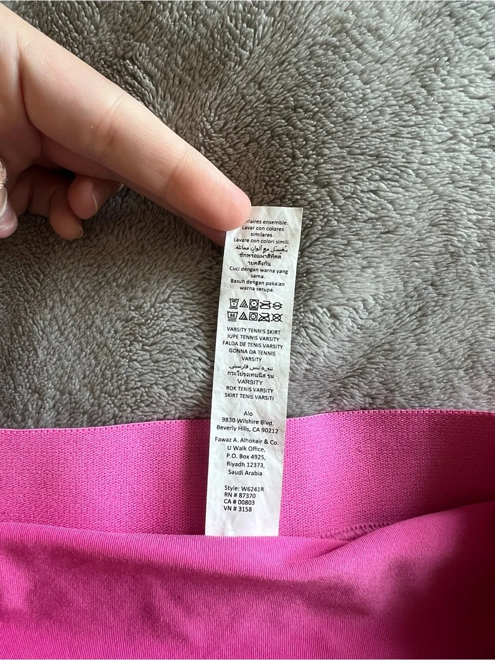 Alo Women’s Pink Varsity Tennis Skirt Large